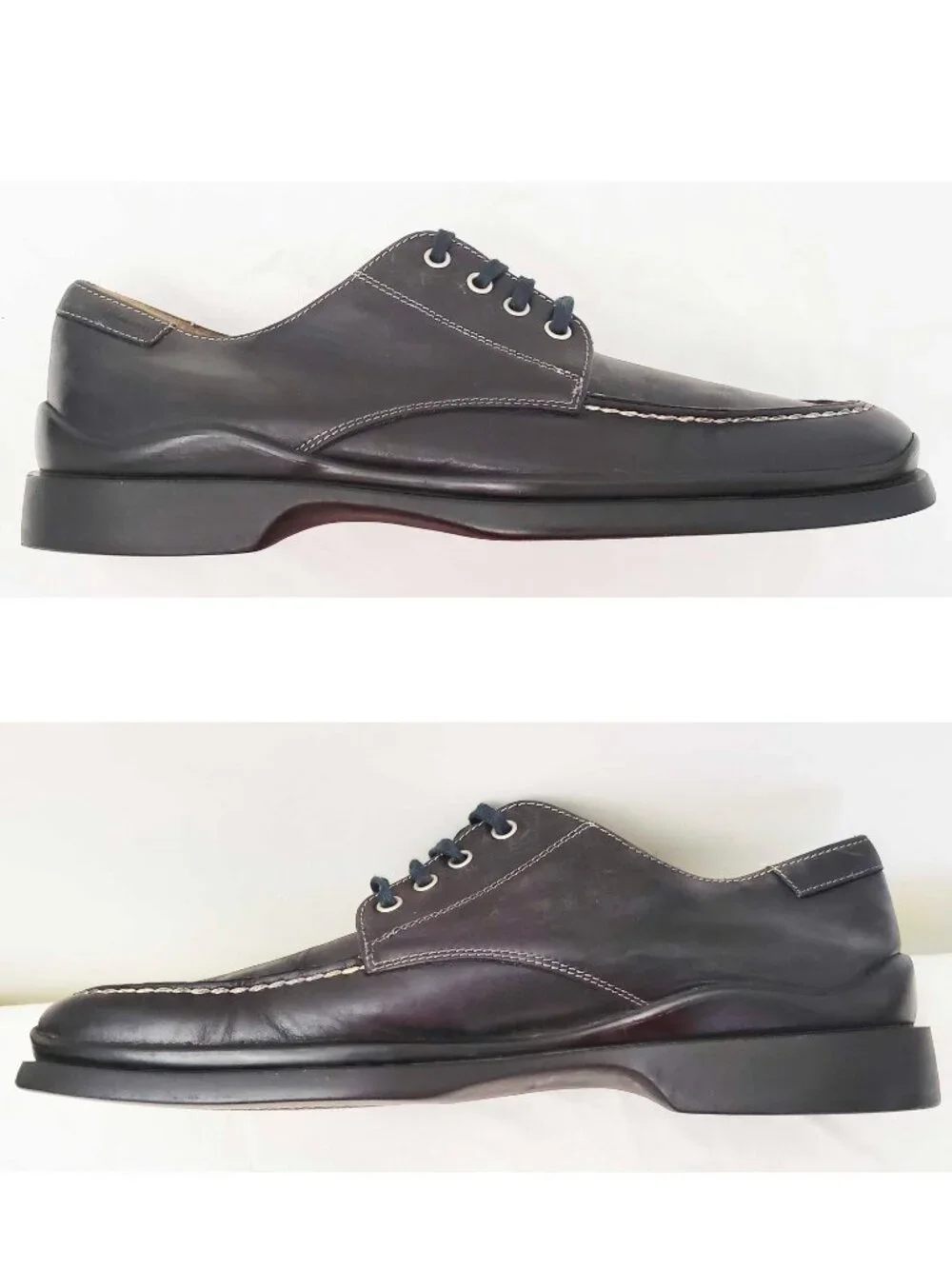 Coach Men's Grady Black Leather Square Toe Oxford Casual Dress Shoes 10 D